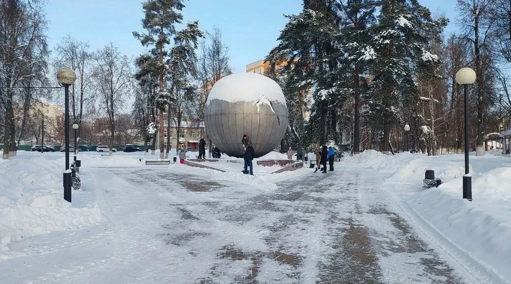 В Брянске традиционно выступил молодежный десант на борьбу со снегом