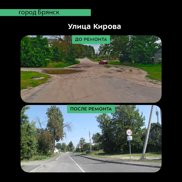 В Бежицком районе Брянска капитально отремонтировали участок дороги по улице Кирова