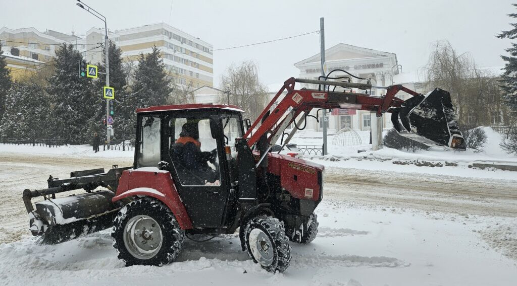 В Брянске снегоуборочная техника работала всю ночь