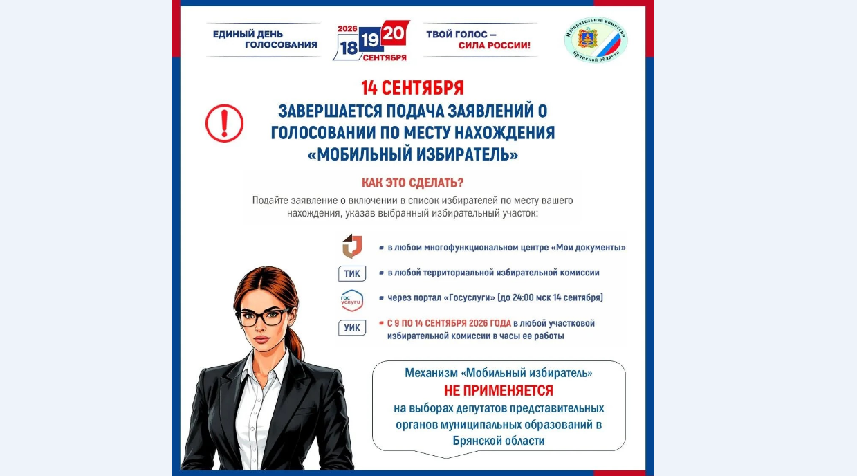 О последнем дне подачи заявлений о голосовании по месту нахождения